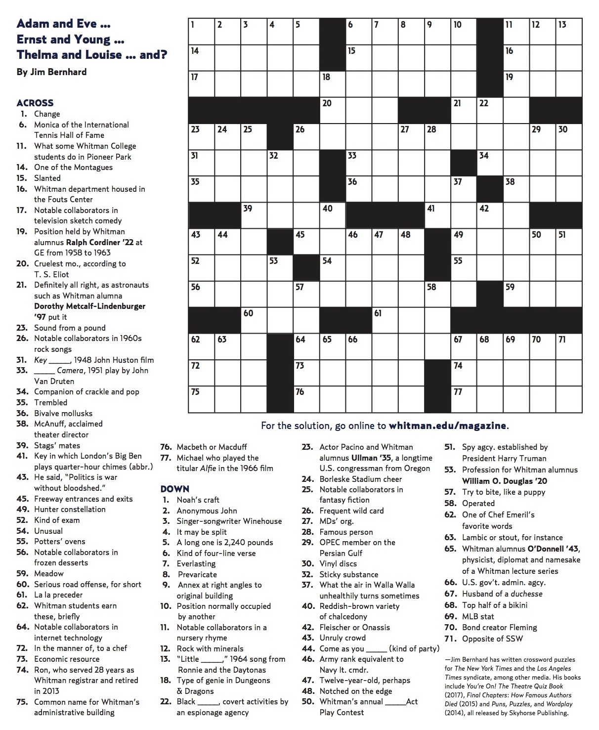 Free Printable Sunday Crossword Puzzles