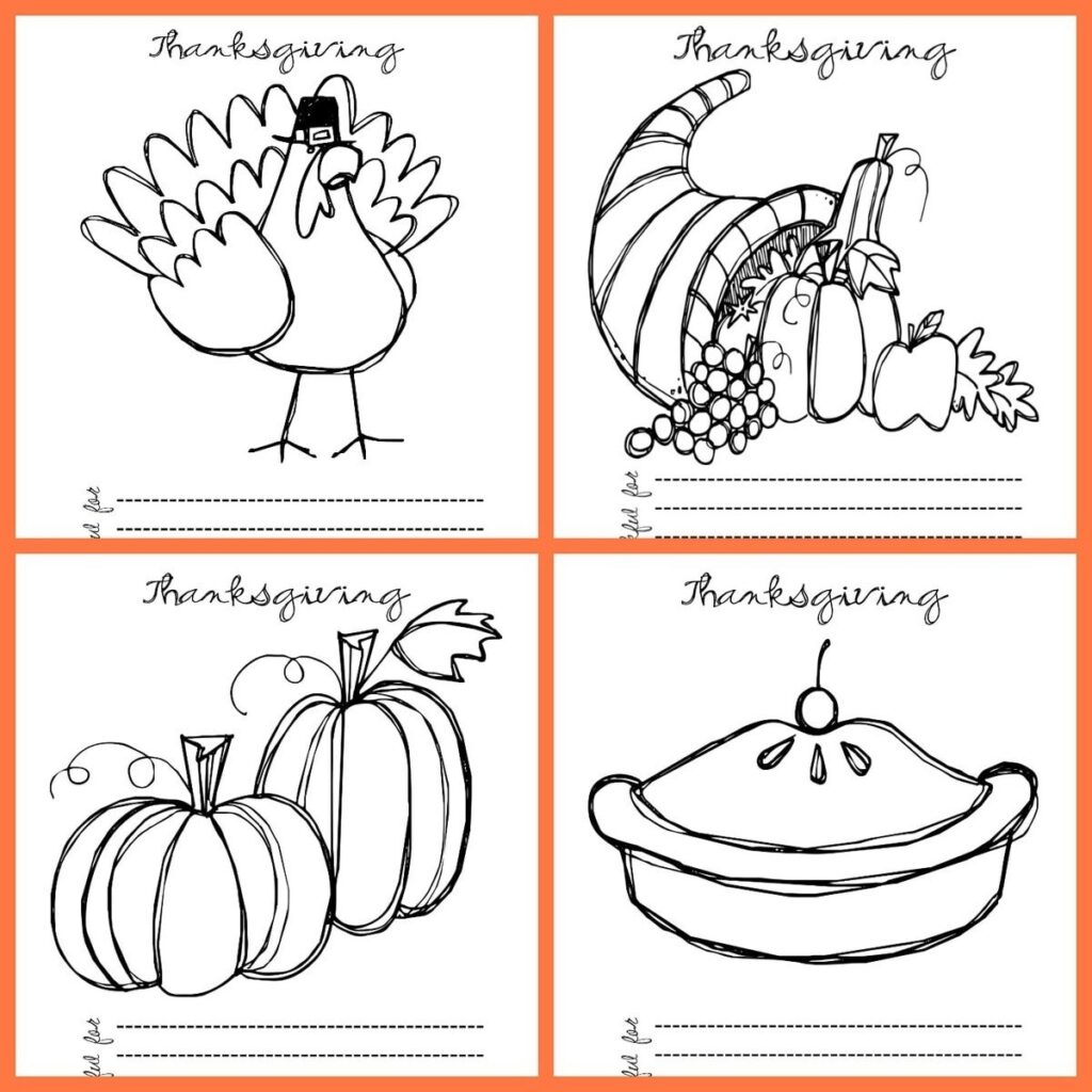 FREE Printable Thanksgiving Coloring Pages Lil Luna