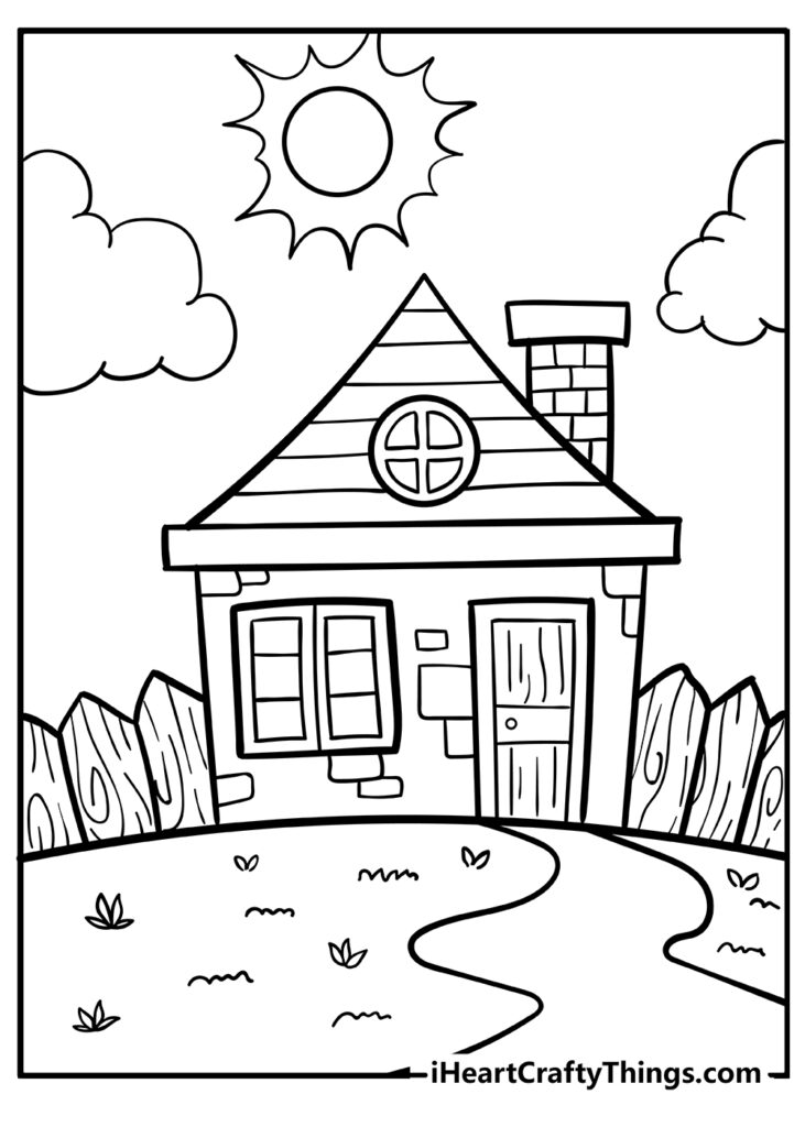 Free Printable The House Coloring Pages Ready For Download