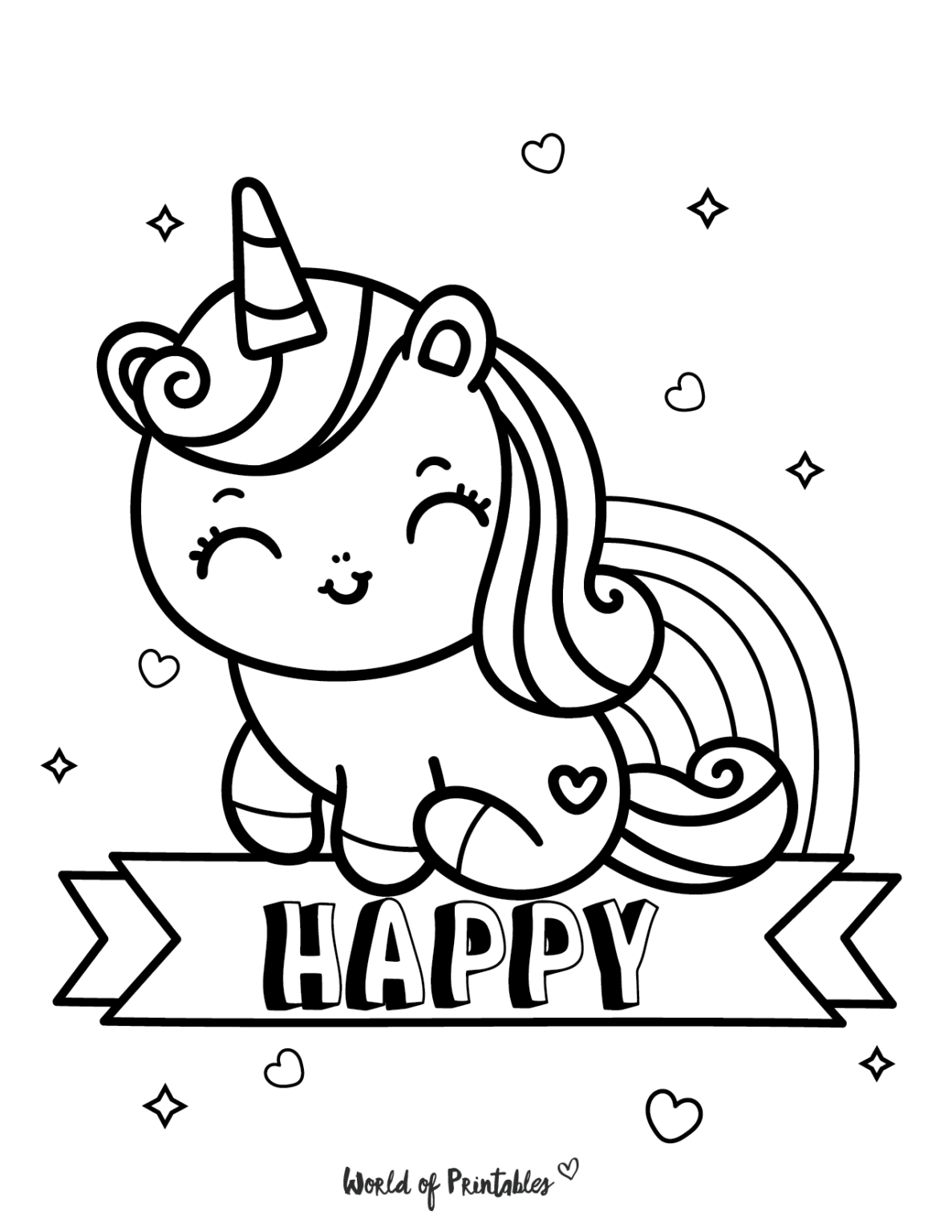 Free Printable Unicorn Color Pages