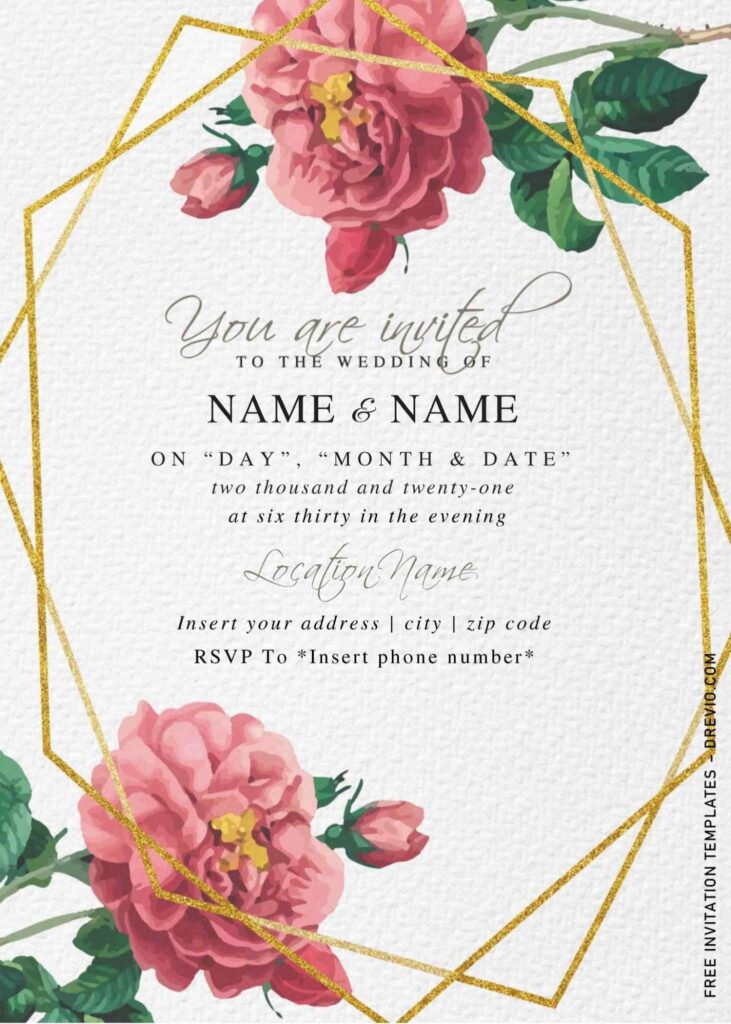 Free Printable Wedding Template Invitations Printable Templates Free