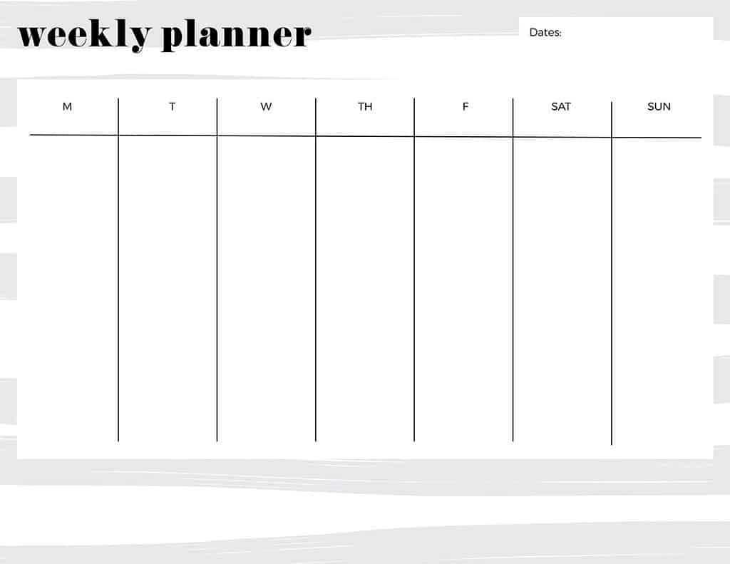 FREE Printable Weekly Calendars Get Your Week Organized 