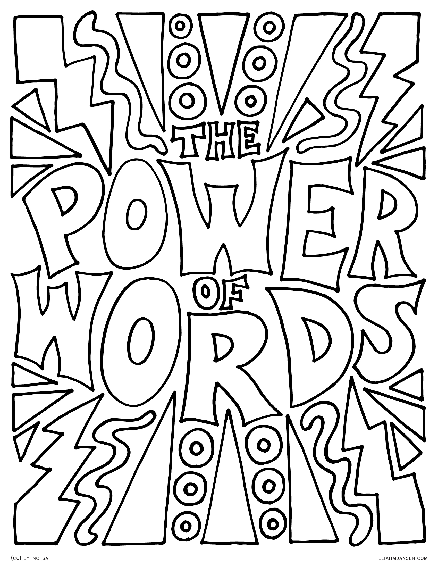 Free Printable Word Coloring Pages