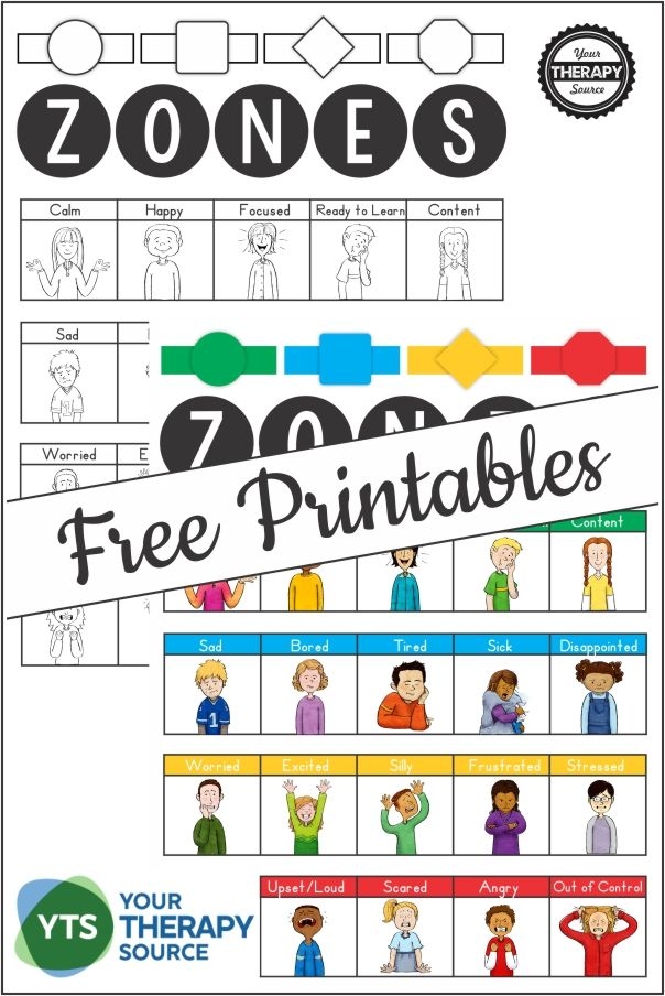 Free Printable Zones Of Regulation Activities