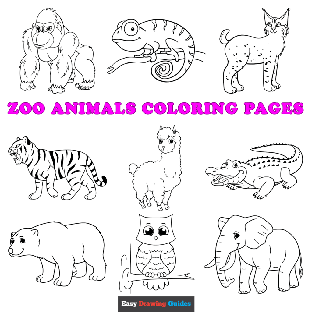 Free Printable Zoo Animals Coloring Pages For Kids