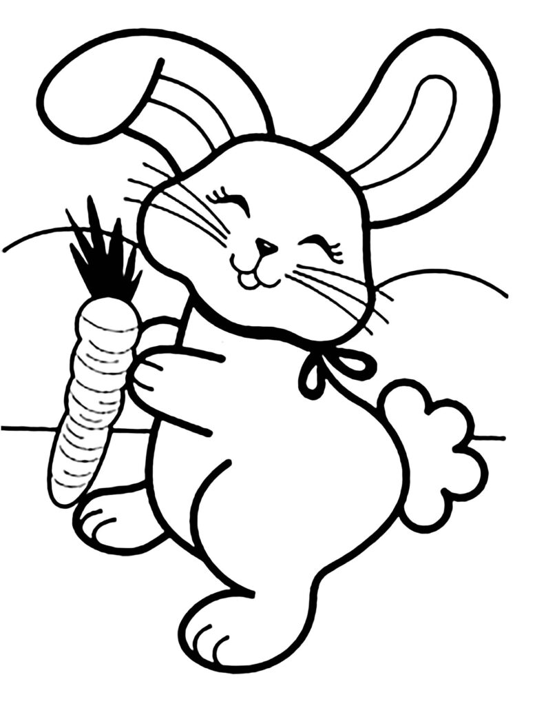 Free Rabbit Coloring Page To Download Rabbit Bunny Coloring Pages