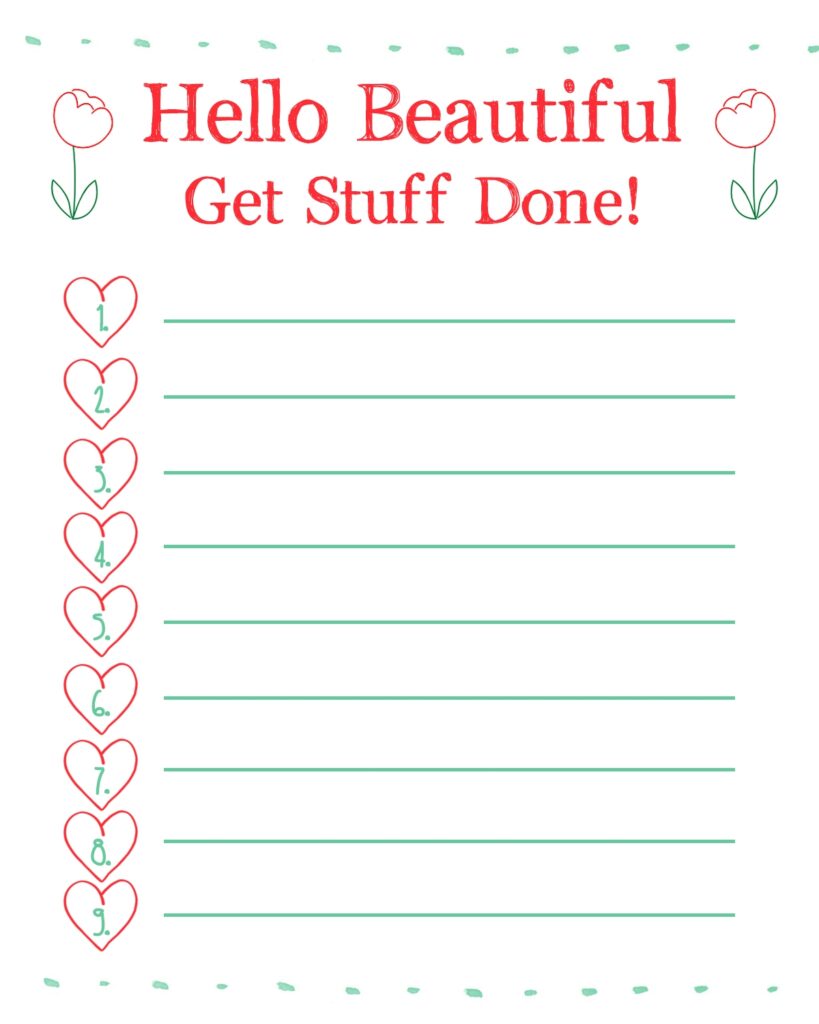 Free To Do List Printable