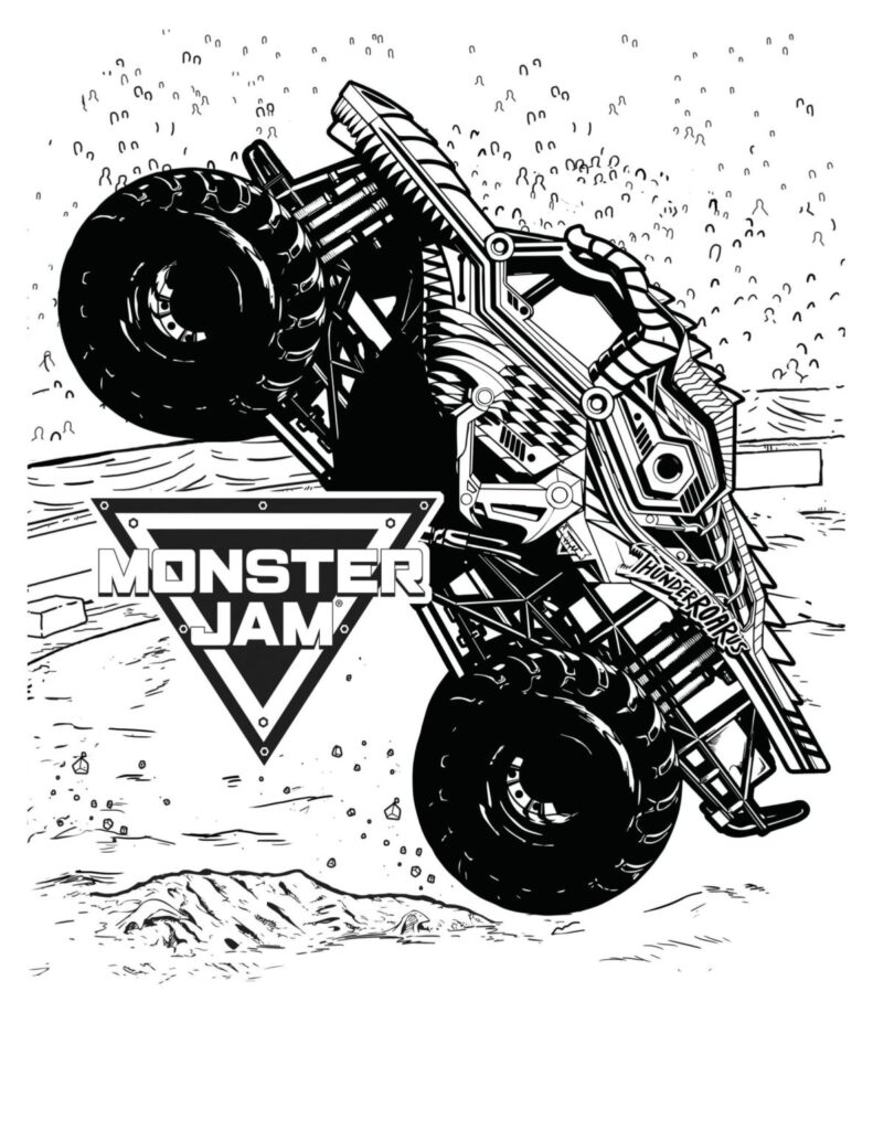 Get Your Kids Excited With Free Monster Jam Coloring Pages