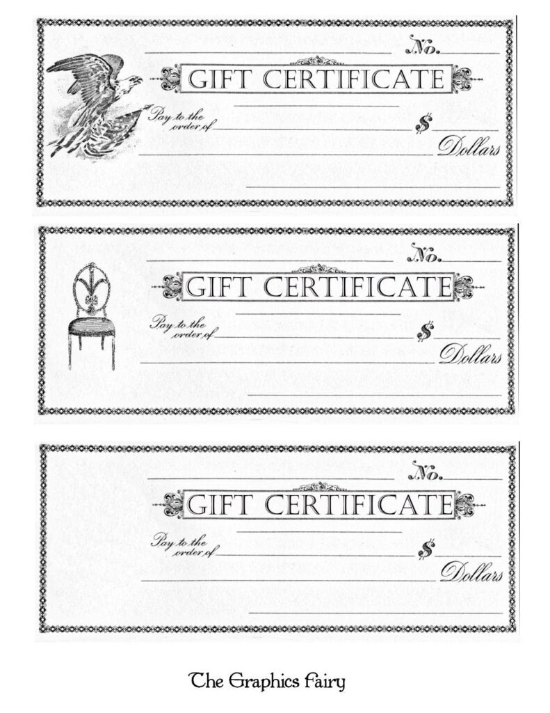 Gift Certificates Free Printable