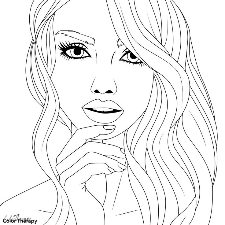 Girl Face Coloring Pages Printable