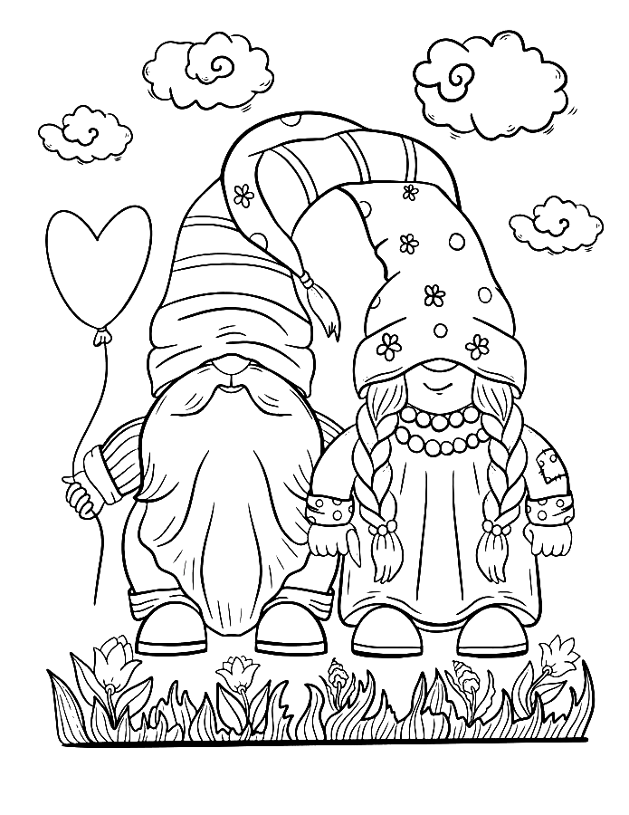 Gnome Coloring Pages Free Printable Coloring Pages