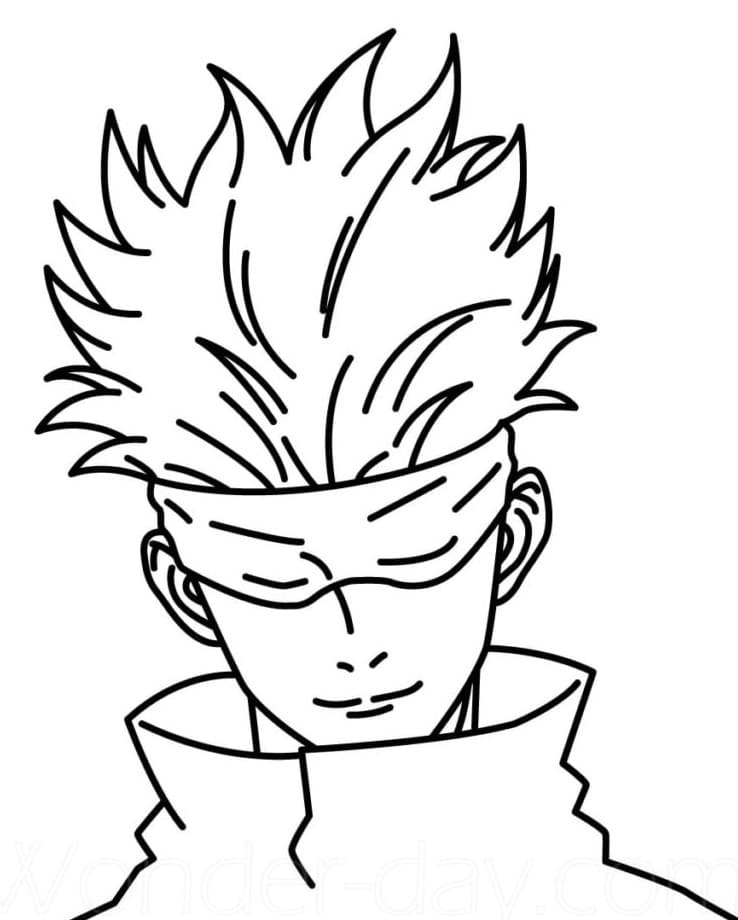 Gojo Satoru In Jujutsu Kaisen Coloring Page Anime Coloring Pages