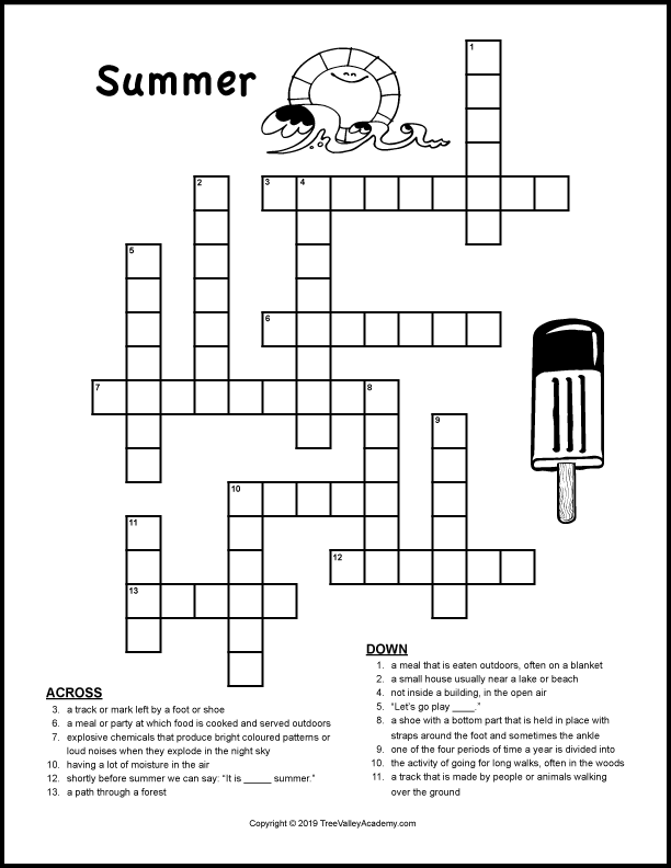 Grade 3 Crossword Puzzles Printable Crossword Puzzles