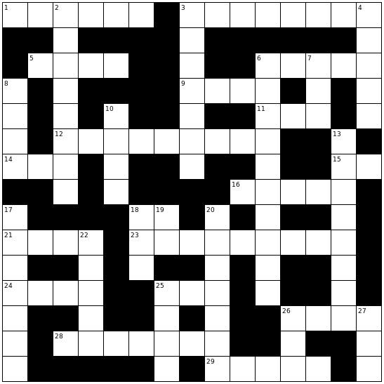 Graham Downs Crossword Puzzle April 2014 Collaboration With Elmari