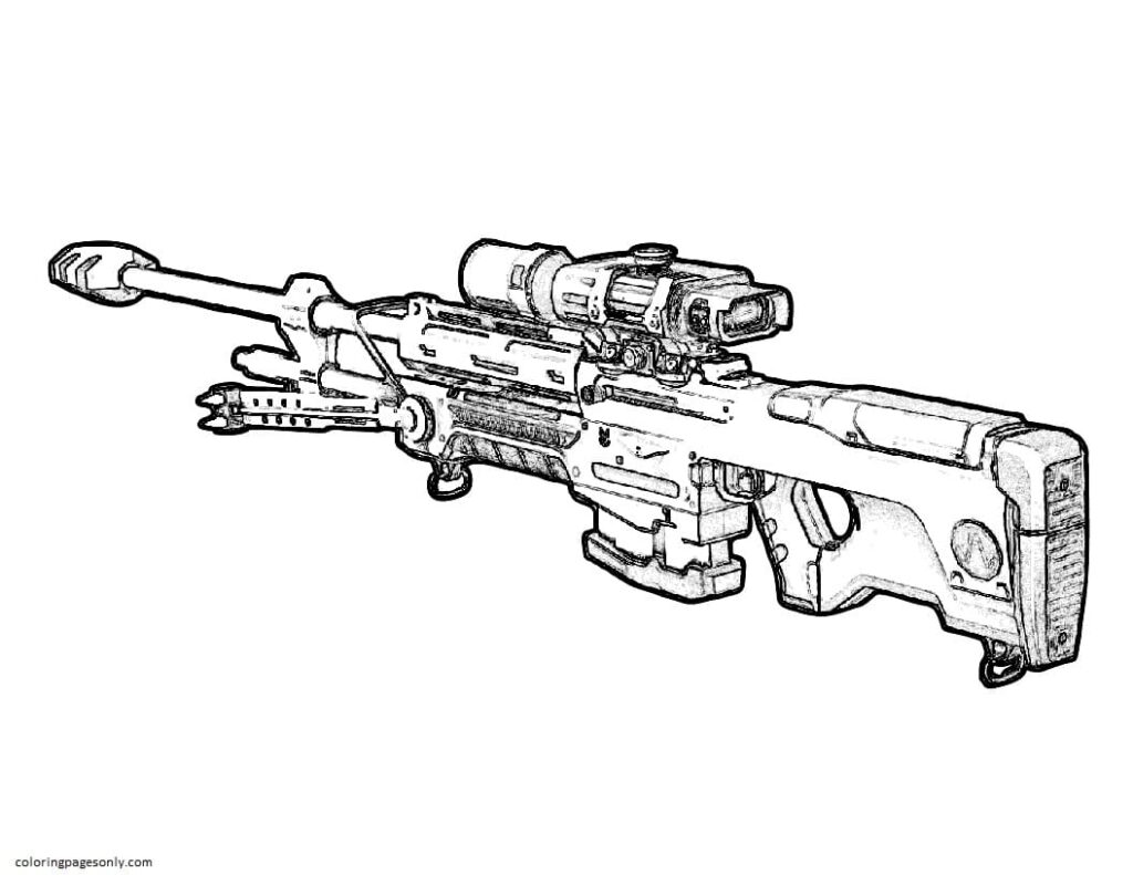 Gun 1 Coloring Page Free Printable Coloring Pages