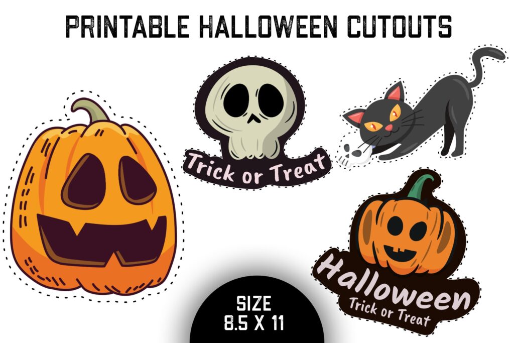 Halloween Cutout Printable Scissor Skills Halloween Decorations 