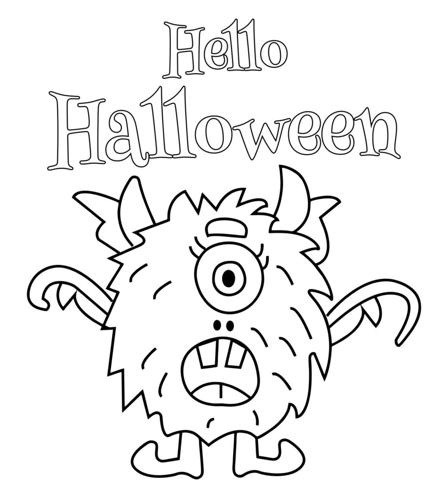 Halloween Drawing Coloring Pages