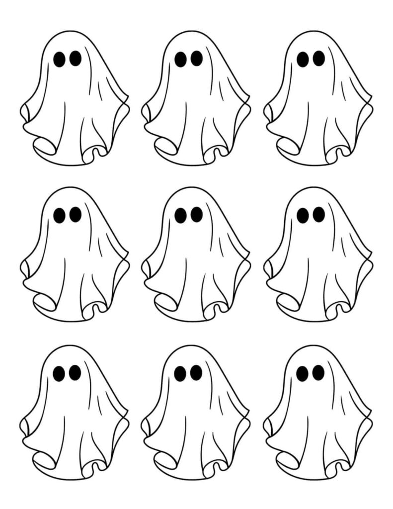 Halloween Ghost Outlines Free Printables Add A Little Adventure