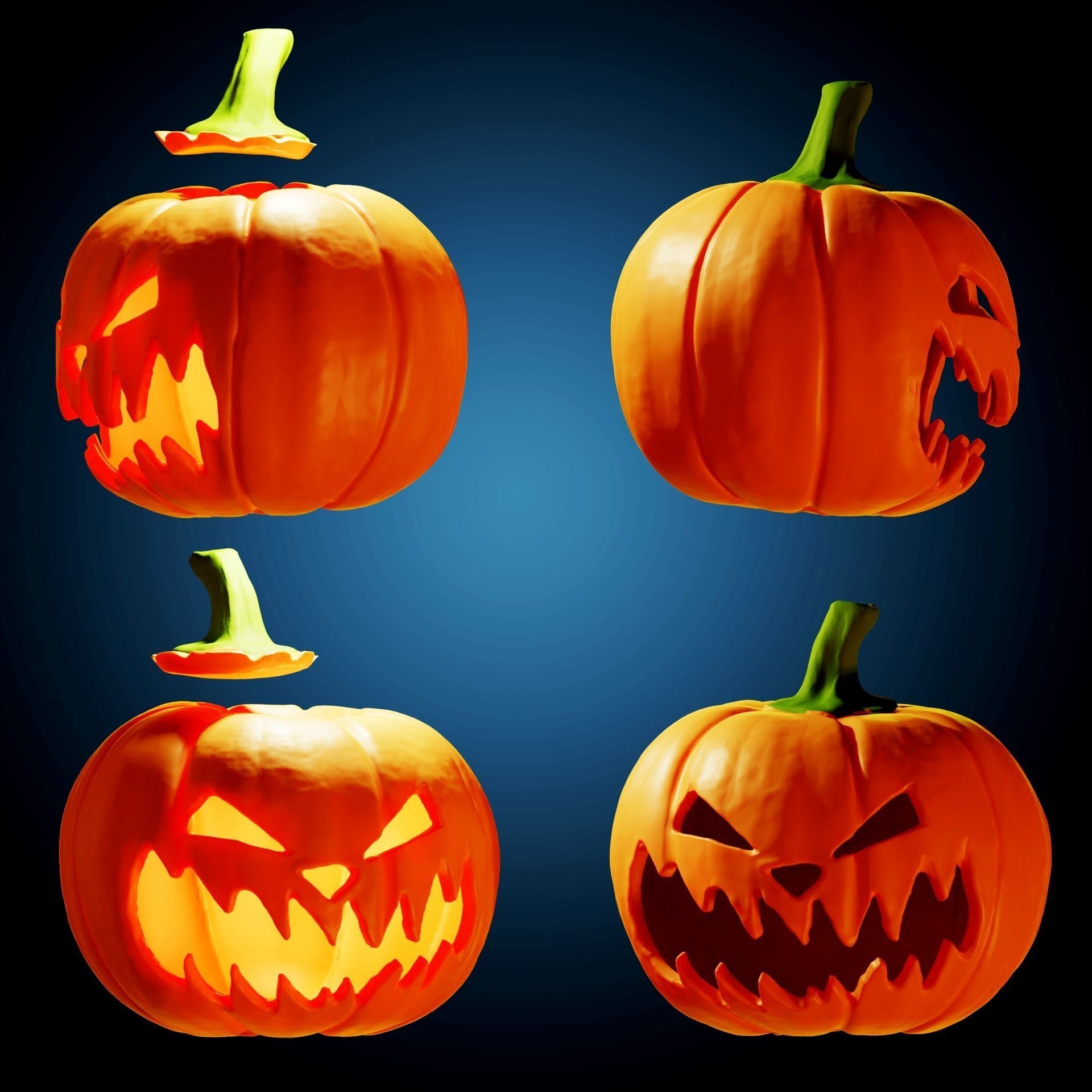 Halloween Pumpkin Free 3D Model 3D Printable CGTrader