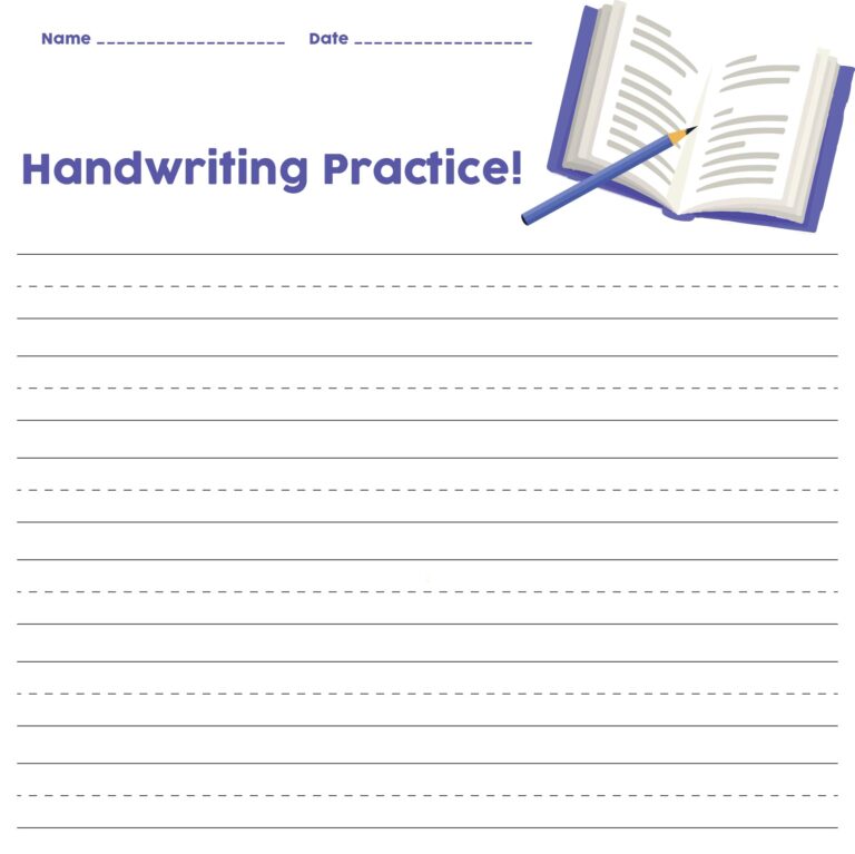 Printable Handwriting Paper - Printable We Love Printables