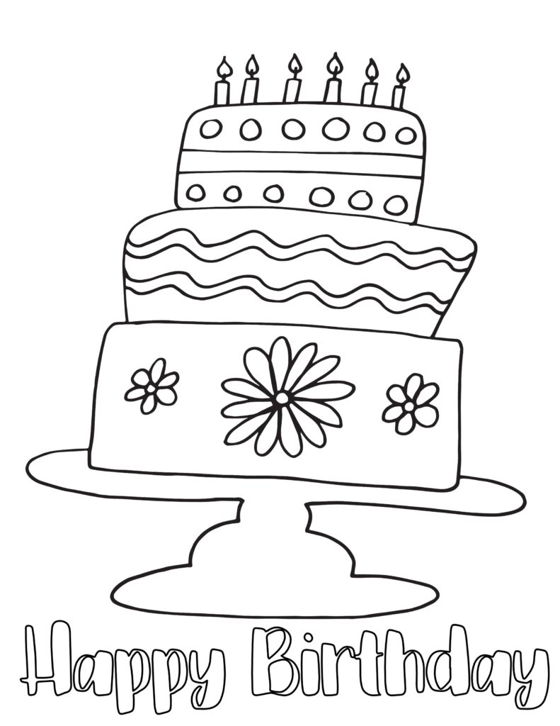 Happy Birthday Coloring Pages