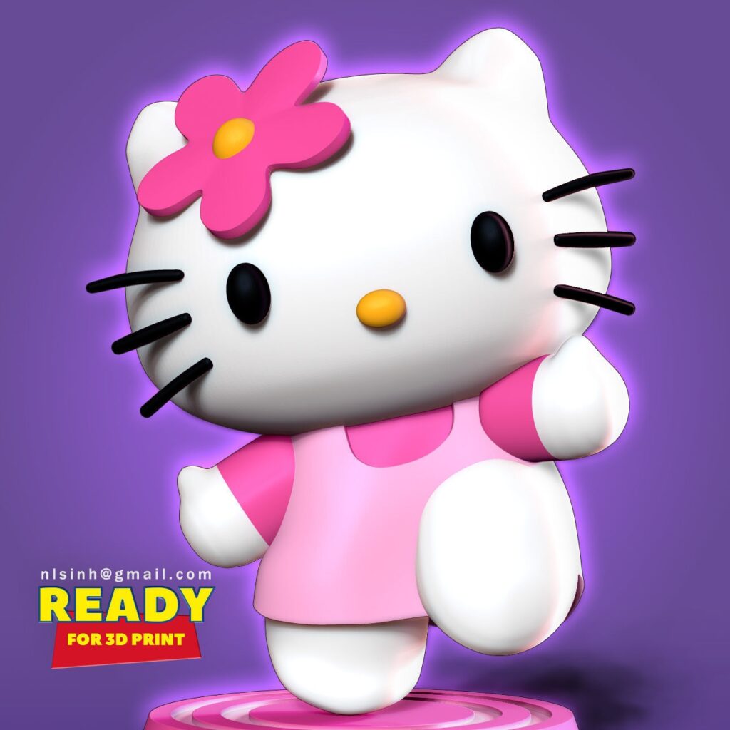 Hello Kitty 3D Model 3D Printable CGTrader