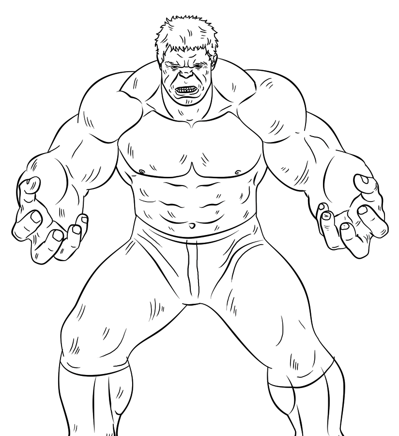 Hulk Printable Coloring Page