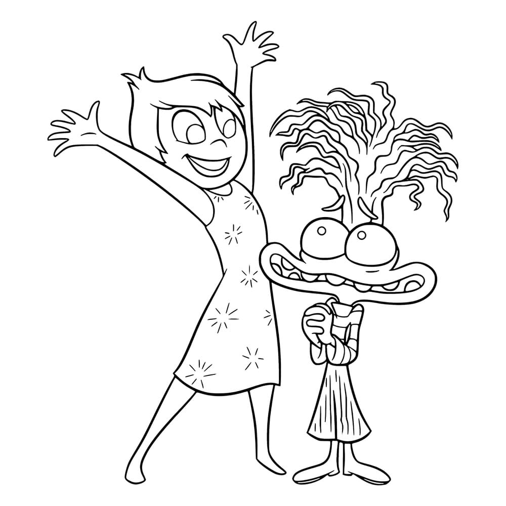 Inside Out 2 Joy And Anxiety Coloring Page Download Print Or Color 