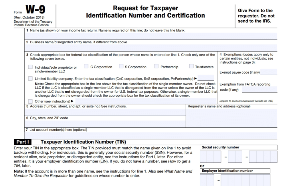 Irs Gov W9 Printable Form Printable Forms Free Online