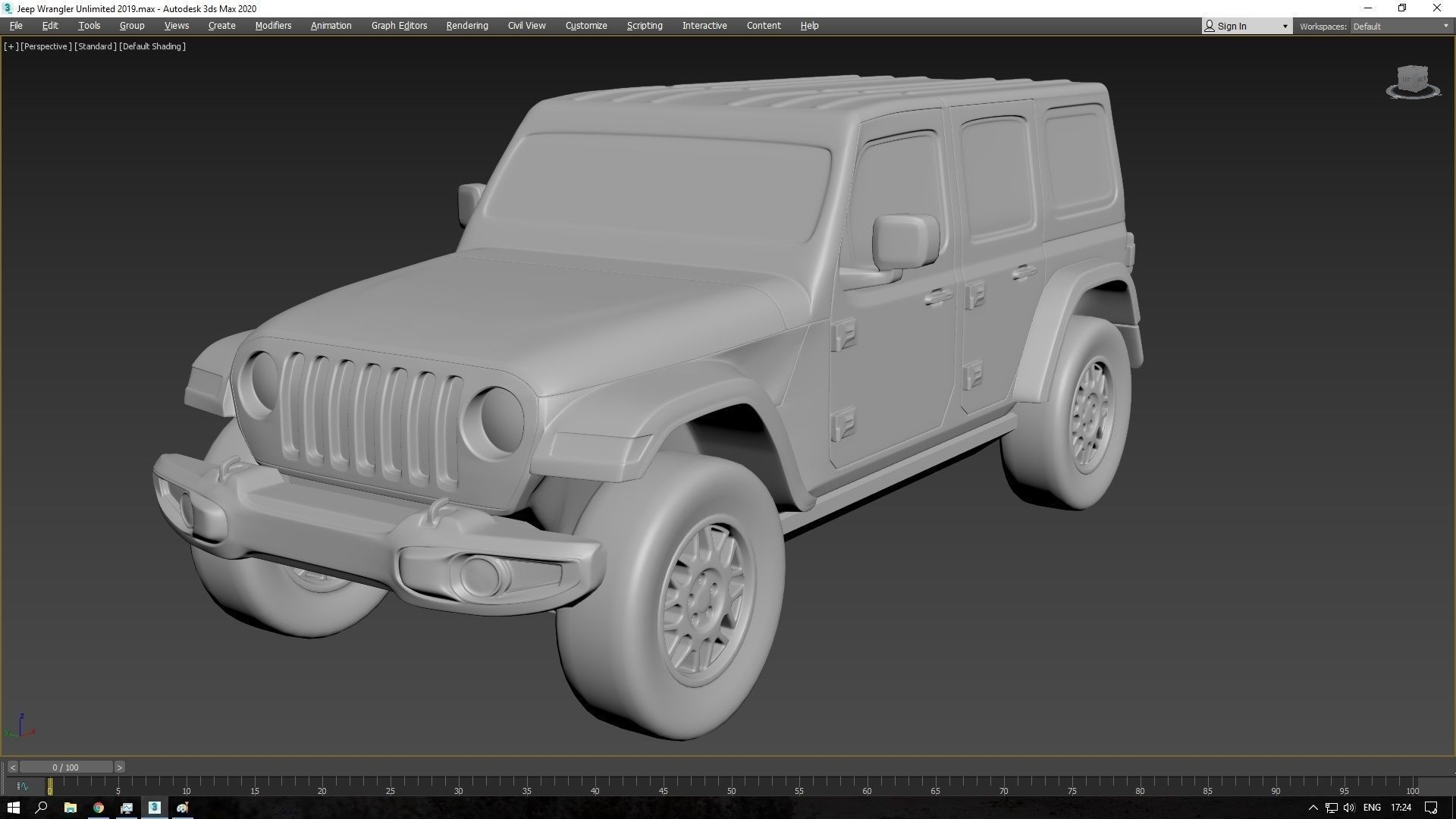 Jeep Wrangler Unlimited 2019 3D Print Model Jeep Wrangler Unlimited