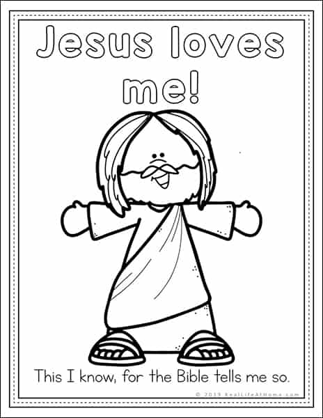 Jesus Loves Me Coloring Pages For Kids