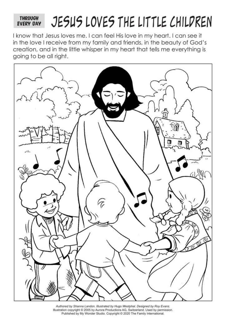 Jesus Loves Me Coloring Pages Free Printables Set For Kids