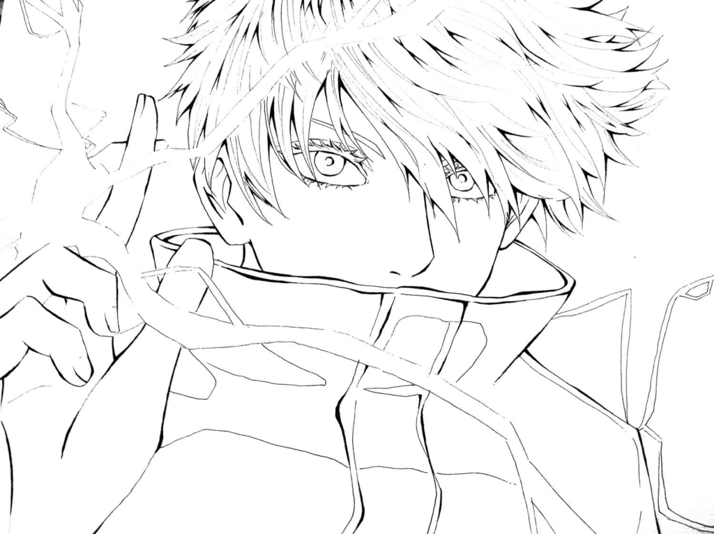 Jujutsu Kaisen Gojo Satoru Coloring Page Free Printable Coloring Pages