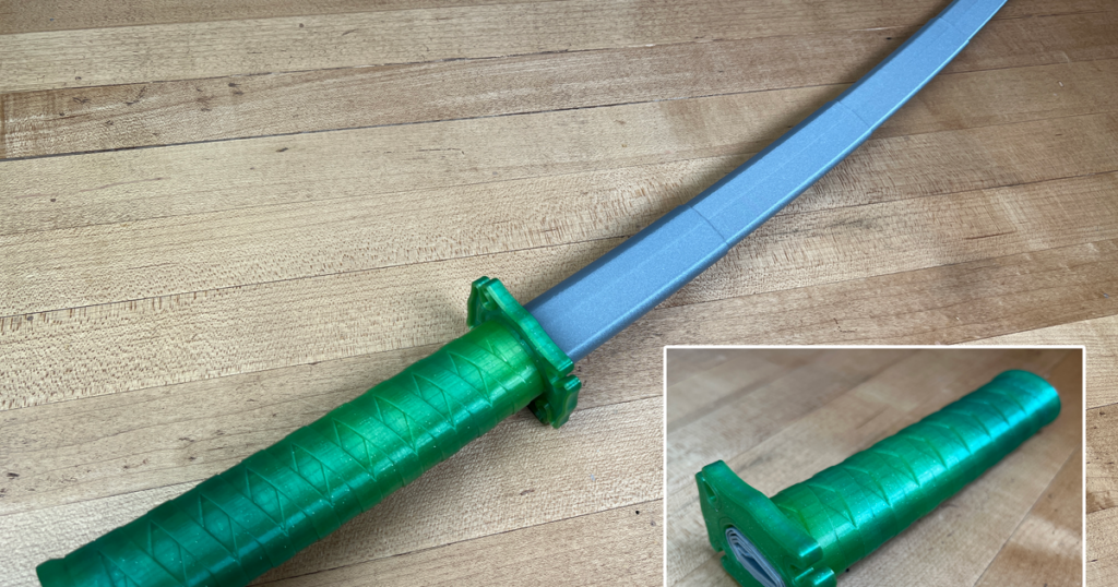 Katana V2 With Collapsing Curved Blade By 3D Printing World 