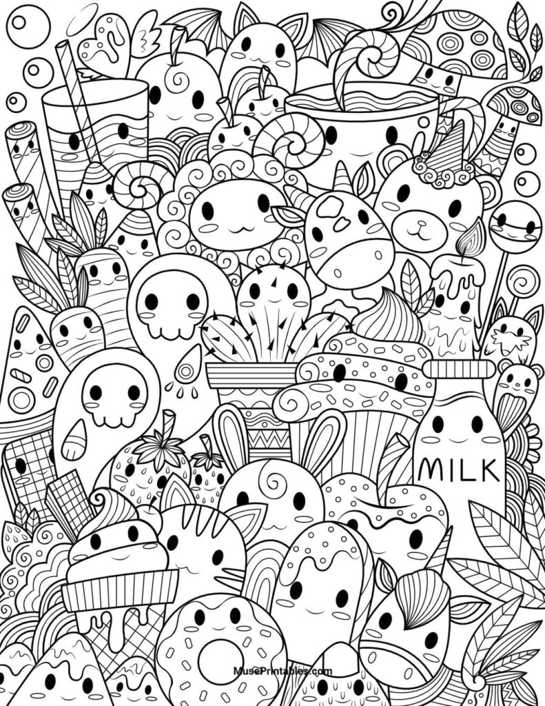 Kawaii Printable Coloring Pages