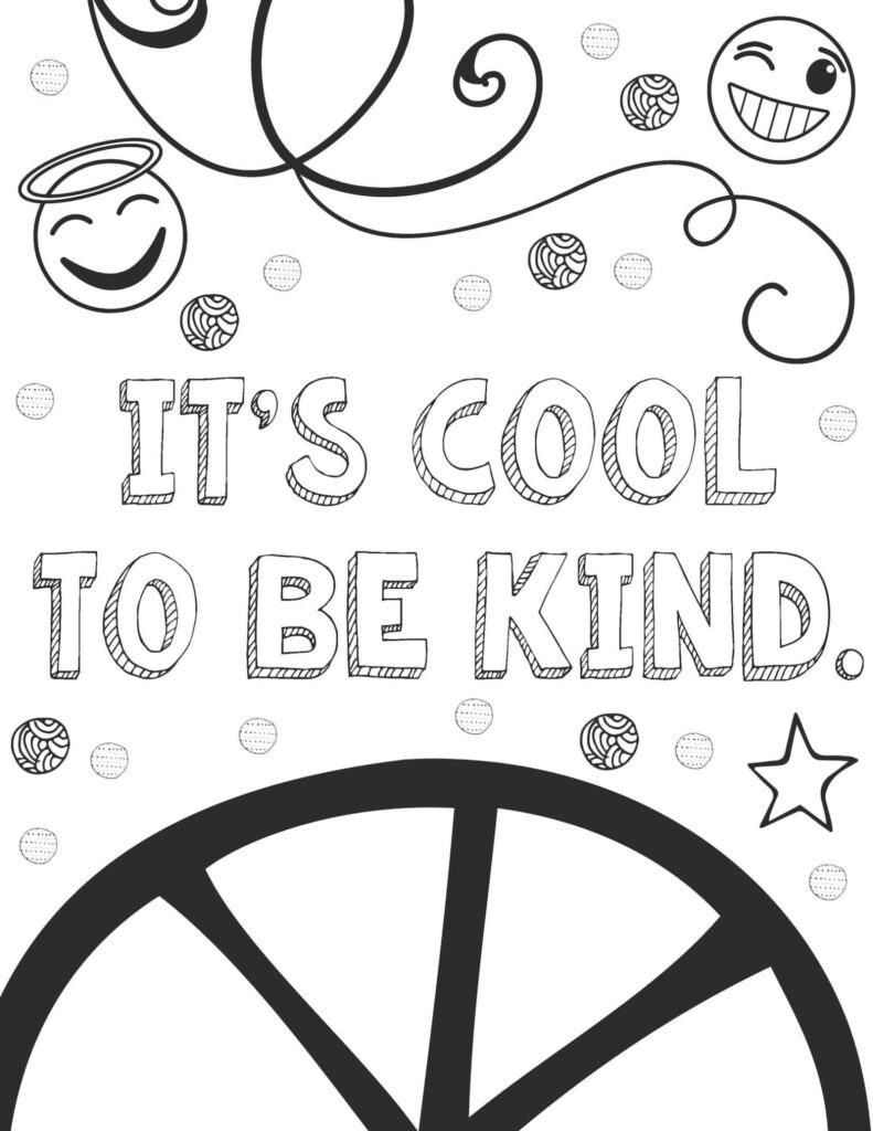 Kindness Coloring Pages Free Printable