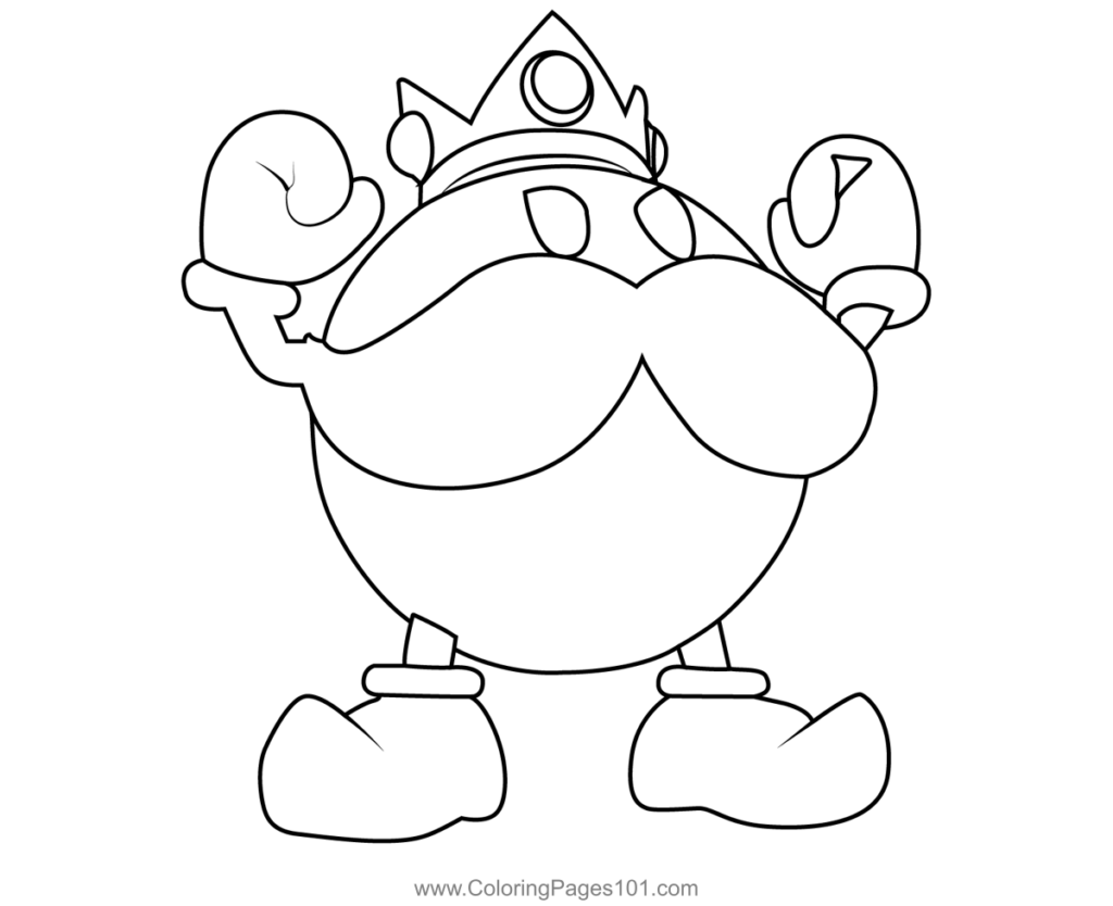 King Bob Omb Mario Kart Coloring Page For Kids Free Mario Kart 