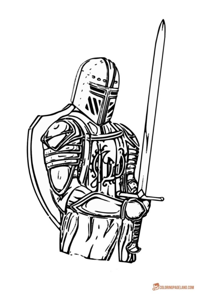 Knight Coloring Pages Free Printable