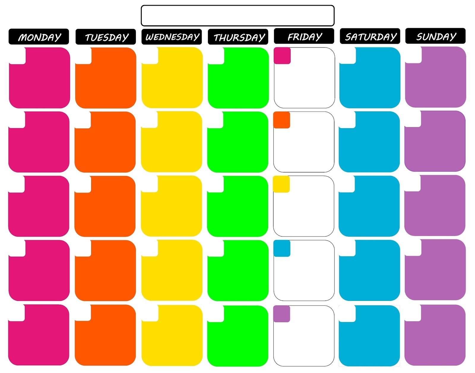 KoolBeenz My FREE Printable Calendar 11 x14 Tropical Colors Inspired