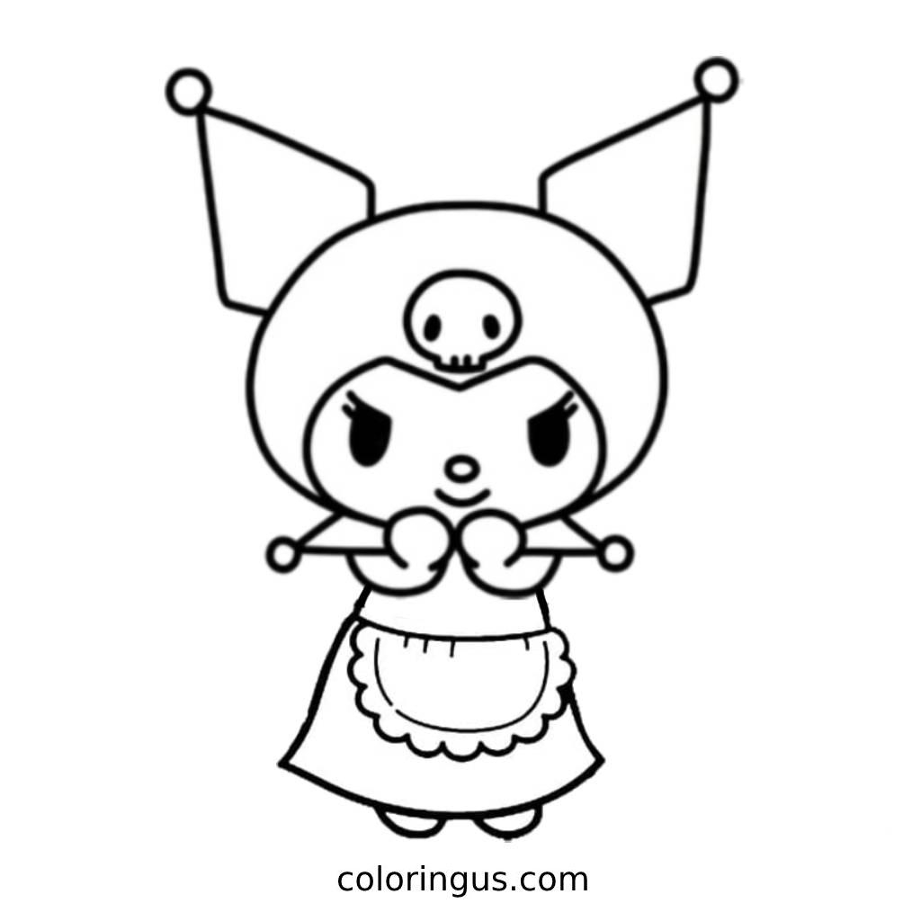 Kuromi Coloring Pages Free Printable PDF 