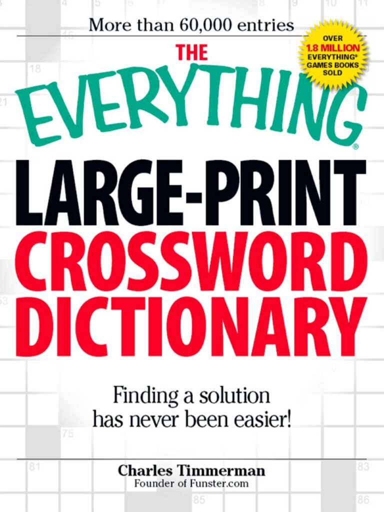 Large Print Crossword Puzzle Dictionary Printable Crossword Puzzles