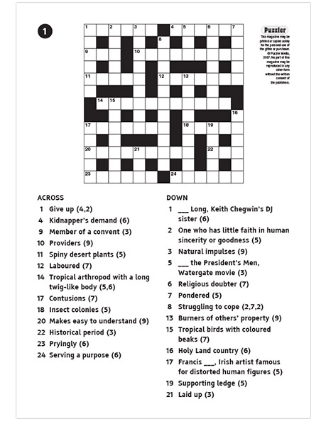 Large Print Crosswords Printable Puzzles Puzzler 