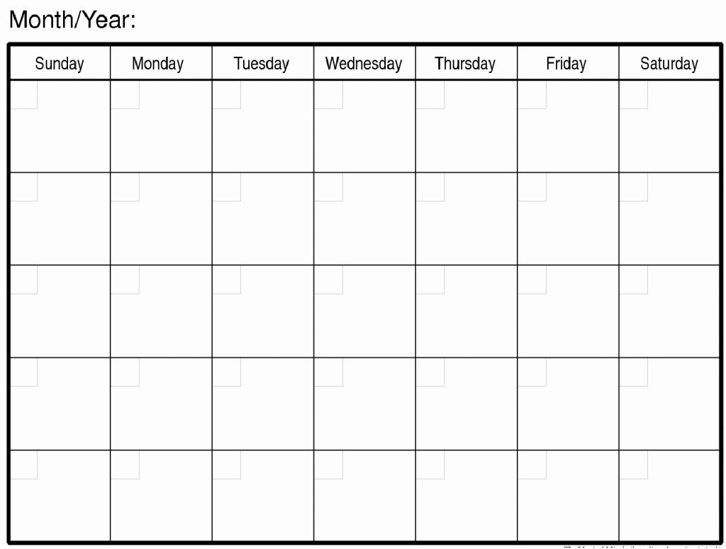 Large Printable Calendars