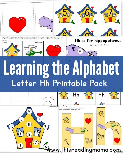 Learning The Alphabet FREE Letter H Printable Pack This Reading 