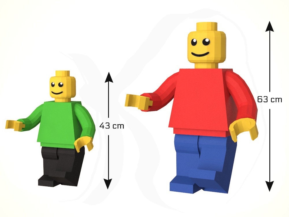 Legoman Lego DIY Digital Papercraft PDF Template 3d Printable See 