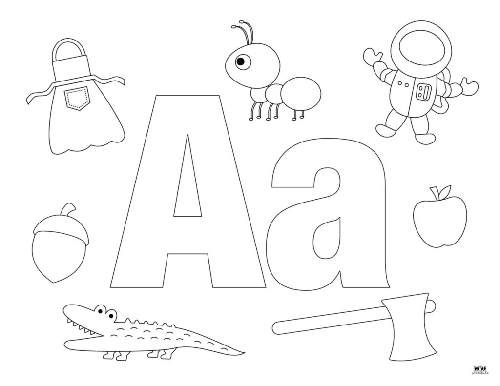 Letter A Coloring Pages 15 FREE Pages PrintaBulk