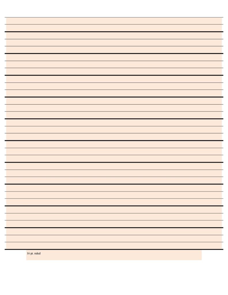 Lined Paper Template Printable