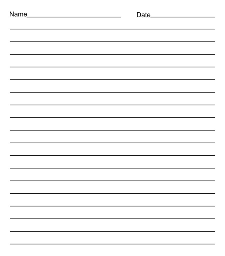 Lined Writing Paper Template 14 Free PDF Printables Printablee