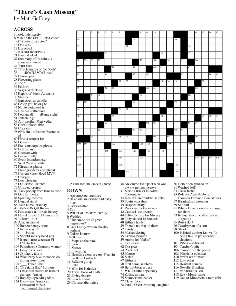 Merl Reagle S Sunday Crossword Free Printable Free Printable 