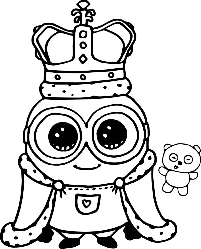 Minion Coloring Pages Bob All Versions And Poses Educative Printable